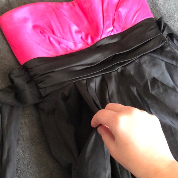 Black and pink strapless dress - Picture 2 of 4